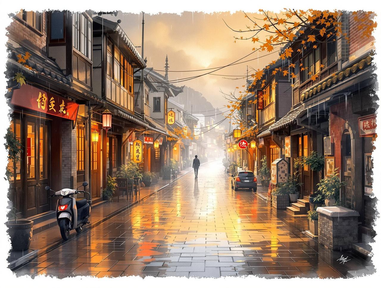 网页版短剧大全在线观看作品《老街的雨》- 年代记忆题材短剧